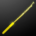Blank Yellow Flashing Stick Wand w/ Yellow Sparkle Fibers